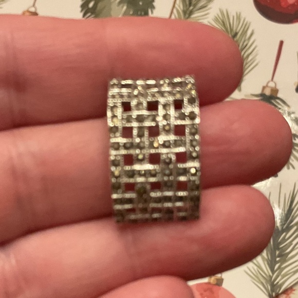 NWOT Sterling Silver 925 MARCASITE Pendant/Necklace - Picture 4 of 6